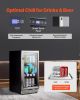 Beverage Refrigerator Cooler, 88 Can Beverage Fridge, Mini Fridge with Glass Door, Adjustable Shelves, Digital Temperature Control