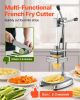 Commercial French Fry Cutter Stainless Steel Vegetable Chopper w/ 3 Blades