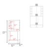 FM FURNITURE Toyei Corner Bar Cabinet with Bottle Rack, Open Shelves, and Hidden Storage, Natural Oak