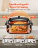VEVOR Roaster Oven, 24QT Electric Turkey Roaster Oven, 150-450Â°F Adjustable Temperature Electric Roasting Pan with 3 Bin Buffet Server