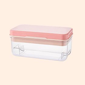 1pc Ice Cube Tray Mold With Lid And Bin; 32-cell Ice Cubes Mold; Ice Tray For Freezer; Ice Freezer Container; Spill-Resistant Removable Lid & Ice Scoo (Color: Pink)
