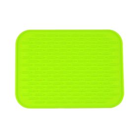 Multifunctional And Durable Silicone Round Non-slip Heat-resistant Mat; Coaster Mat; Placemat; Pot Mat; Table Mat (Color: Green, Quantity: 1PC)