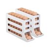2pcs Kitchen Eggs Organizer 4-layer Slide Refrigerator Eggs Rack