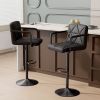 Bar Stools Set of 2, Seat Adjustable Height 25.5-34.5IN Barstools with Back & Arms