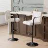 Bar Stools Set of 2, Seat Adjustable Height 25.5-34.5IN Barstools with Back & Arms