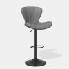 Modern Bar Stools Set of 2 Faux Leather Upholstered Swivel Barstools Counter Height Bar Chairs Waterproof for Island Kitchen