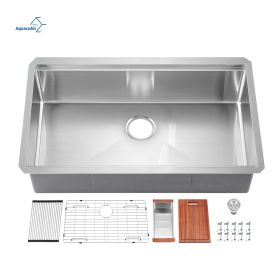Factory Directly Multi-functional OEM Handmade SUS 304 Stainless Steel Undermount Kitchen Sink Workstation (Thickness: 18 Gauge, size: 3018 Inch LR10)