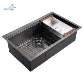 Factory Directly Multi-functional OEM Handmade SUS 304 Stainless Steel Undermount Kitchen Sink Workstation (Thickness: 16 Gauge, size: 3219 Inch BR10)