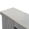 Outdoor Kitchen Island Fir Wood Kitchen Island with Stainless Steel Top, Ample Storage Space, Towel and Spice Racks and a Bottle Opener for Outdoor