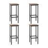 Bar Stool with Metal Legs and Footrest