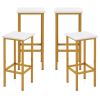 Bar Stool with Metal Legs and Footrest