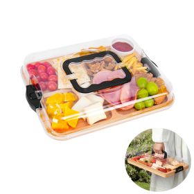 Snack Platter Organizer Storage Box with Lid for Candy Nuts (Color: Natural, Type: Kitchenware)
