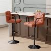 The back of the bar counter chair is equipped with a height-adjustable pull rod, which can be adapted to bars or islands of different heights