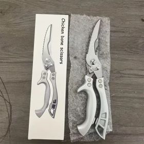 "German Stainless Steel Kitchen Scissors - Heavy Duty Detachable Poultry Shears for Chicken/Fish/Meat" (Material: 430 stainless  steel,plastic handie)