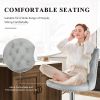 Set of 2 Velvet Bar Stools, Swivel Counter Height Stools with Nailhead Trim and Button Accents, Adjustable Bar Chairs for Kitchen Island, Pub, or Club