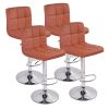 The high bar stool has a height-adjustable function. They are suitable for use with kitchen islands, family leisure areas or small coffee bars