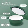 Enameled Cast Iron Dutch Oven with Serving Lid + ENCLOSED THERMAL CIRCLE Design