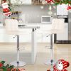 The high bar stool has a height-adjustable function. They are suitable for use with kitchen islands, family leisure areas or small coffee bars