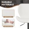 Bar Stools Set of 2, PU Leather Counter Height Barstools with Back, Height Adjustable Swivel Bar Chairs, Modern Armless Kitchen Island Stool
