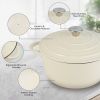 Cast iron Dutch POTS can be used for cooking, baking and refrigeration.