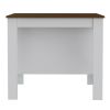 Surrey 2 Piece Kitchen Set, Kitchen Island + Pantry Cabinet , White /Walnut