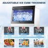 Commercial Ice Maker Machine, 90/110LBS/24H Under Counter Ice Maker, Stainless Steel Freestanding Ice Machine ,Self-Cleaning, Scoop