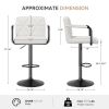 Bar Stools Set of 2, Seat Adjustable Height 25.5-34.5IN Barstools with Back & Arms
