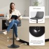 Bar Stools Set of 2 Modern Swivel Bar Chairs, Barstools Counter Height with Backrest, Adjustable PU Leather Upholstered Bar Stool for Kitchen Island