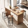 Bar Stool with Metal Legs and Footrest