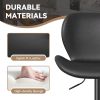 Bar Stools Set of 2, PU Leather Counter Height Barstools with Back, Height Adjustable Swivel Bar Chairs, Modern Armless Kitchen Island Stool