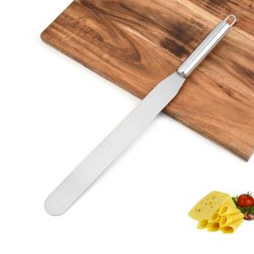 Cake Decorating Spatula Stainless Steel Butter Cake Cream Straight Bend Spatula Spreader Scraping, Smoothing, Icing (Material: Stainless Steel)